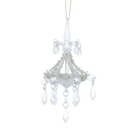 Glass Chandelier with Beading detail