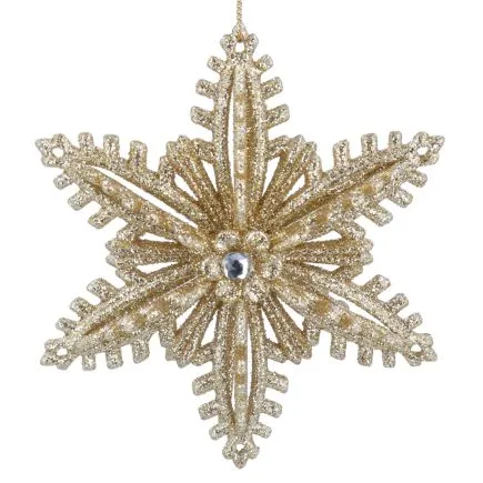 Gold Glitter Snowflake