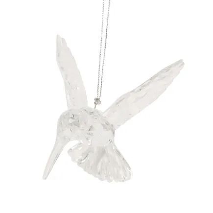 Clear Acrylic Hummingbird Dec - 11cm