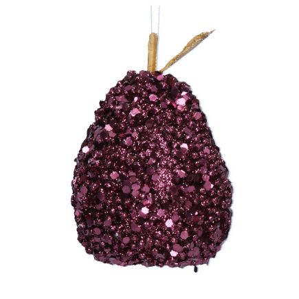 Gisela Graham Plum Sequin Pear