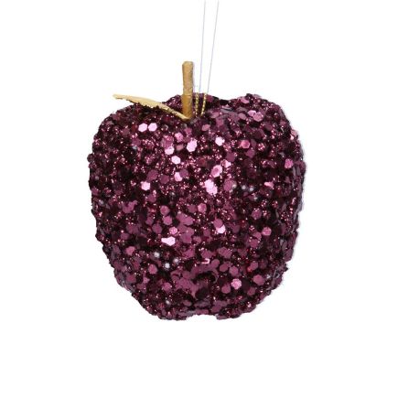 Gisela Graham Plum Sequin Apple