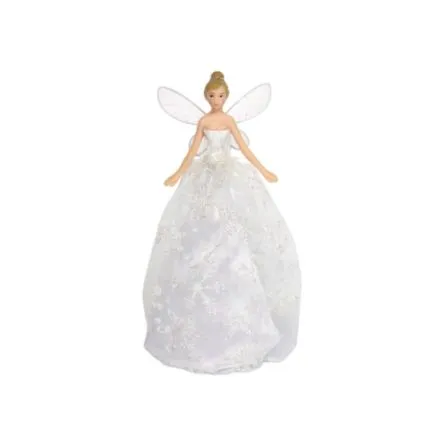 Gisela Graham Iridiscent Glitter Tree Top Fairy