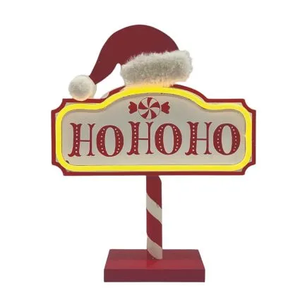 LED HoHoHo Sign 20x24cm