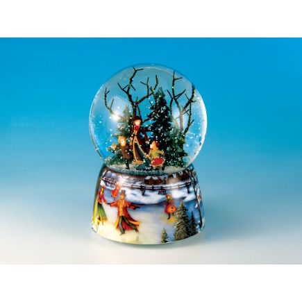 Ice Skaters Snow Globe