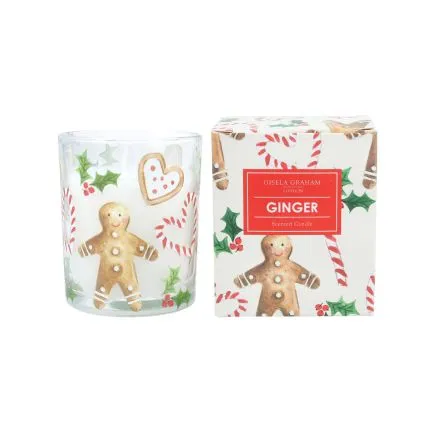 Gisela Graham Gingerbread & Candy Cane Boxed Candle