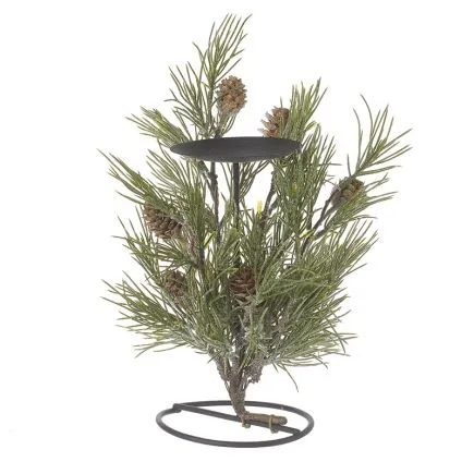 Sm Fir Cone Candle Holder