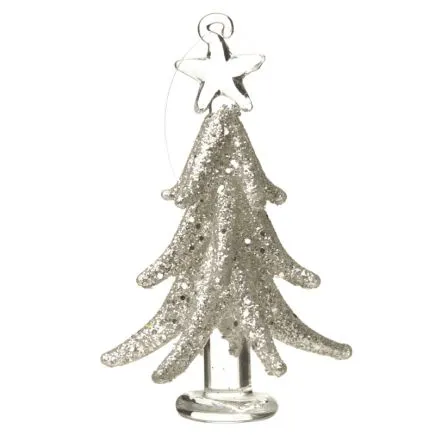 Glass Xmas Tree Hanging Decoration