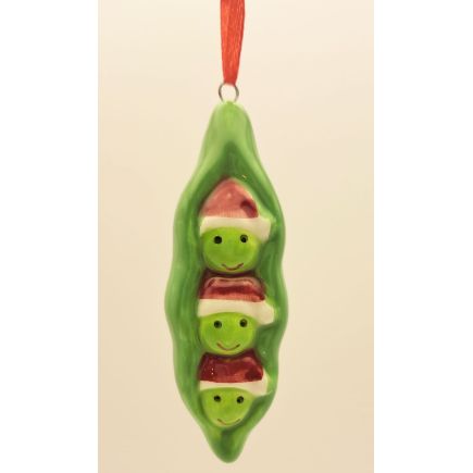 Fun Peas in a Pod tree decoration