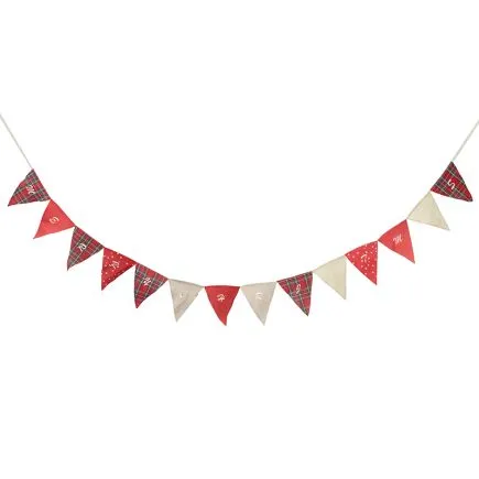 Red And Grey Christmas Garland