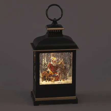 Santa & Deer Water Lantern