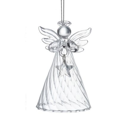 Glass Angel with Crystal Star