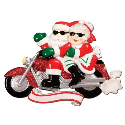 Mr & Mrs Claus Motorcycling
