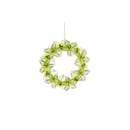 Clear And Green Acrylic Wreath Decoration