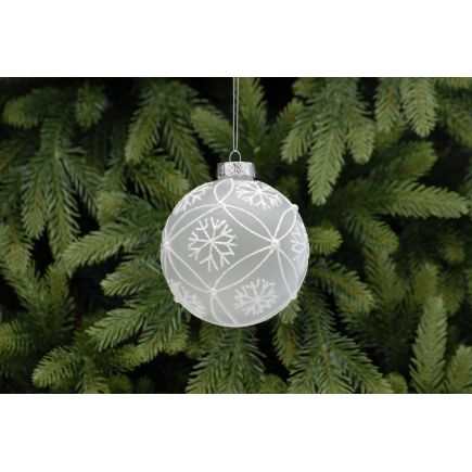 Frosted Glass Ball 10cm