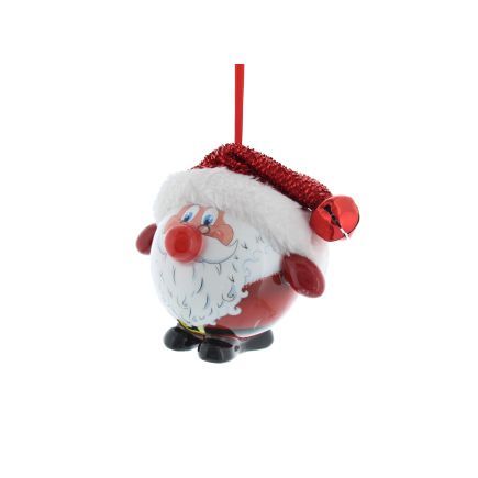 8cm santa decoupage ball