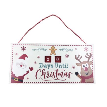 25cm days until christmas advent sign