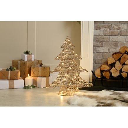 Champagne Gold Reindeer 37cm battery operated Light Up