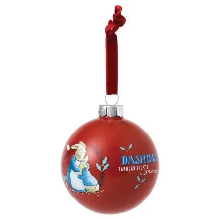 Mrs. Rabbit & Peter Rabbit Merry Christmas Bauble