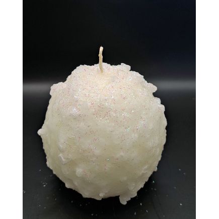 Frosted Small Snowball Candle