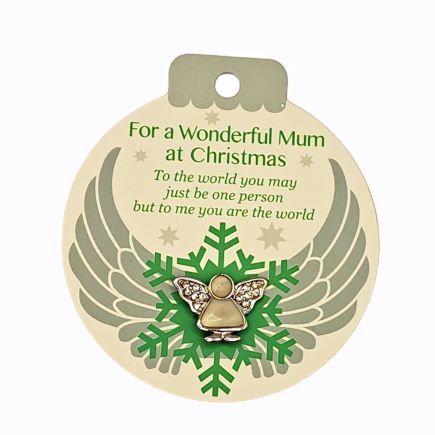 For A Wonderful Mum at Christmas Pin