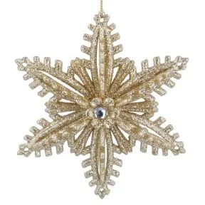 Gold Glitter Snowflake