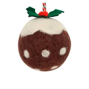 Wool Mix Brown Christmas Pudding Dec