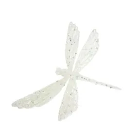 White Glitter Dragonfly Clip