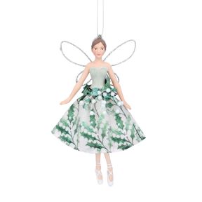 Hanging Fairy in Holly Skirt Lowered Arm