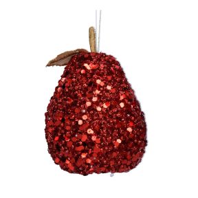 Gisela Graham Red Sequin Pear