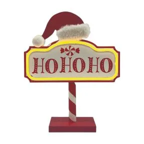 LED HoHoHo Sign 20x24cm