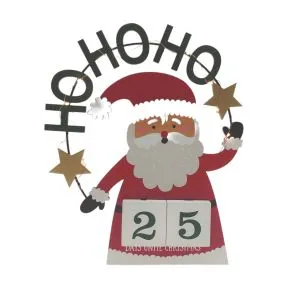 LED Santa Countdown Sign 23x28cm