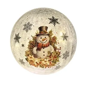Light Up Snowman Crackle Ball