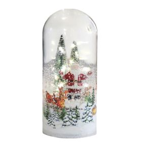 Rotating Santa Glass Dome 21cm