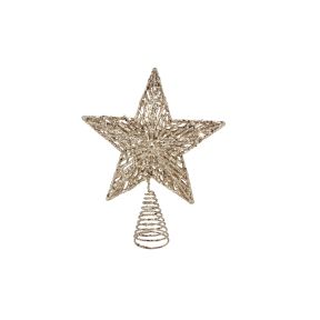 Gisela Graham TreeTop Star in Champagne Gold