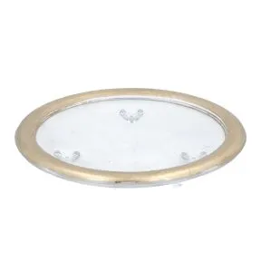 Gold Glass Candle Plate