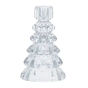 Glass Tree Shaped Candle Holder