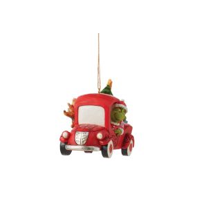 Grinch in a Red Truck Bauble