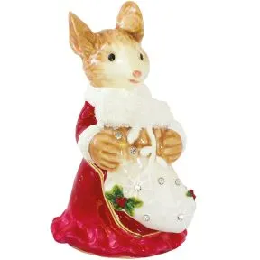 Mouse with Stocking Trinket Box
