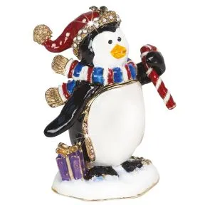 Christmas Penguin Christmas Trinket Box