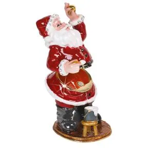 Santa Painting Baubles Christmas Trinket Box