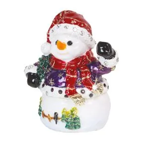 Snowman & Scarf Christmas Trinket Box