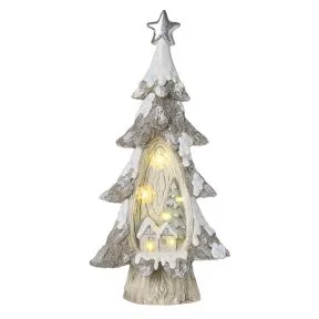 Light Up Snowy Decorative Tree