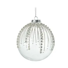 Glass Bauble With Gems