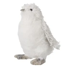 Sm White Standing Fluffy Penguin