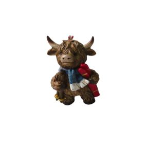 Christmas Highland Cows Standing - Individually Sold