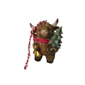 Christmas Highland Cows Standing - Individually Sold