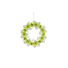 Clear And Green Acrylic Wreath Decoration
