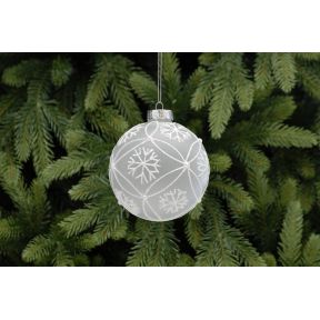 Frosted Glass Ball 10cm
