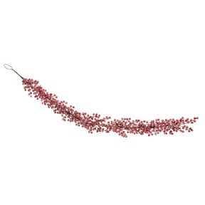 130cm frosted red cluster berry garland