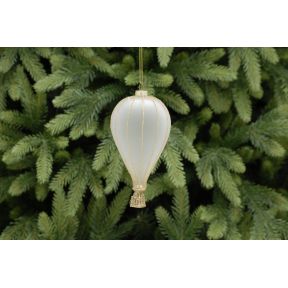 13cm frosted gold glass hot air balloon